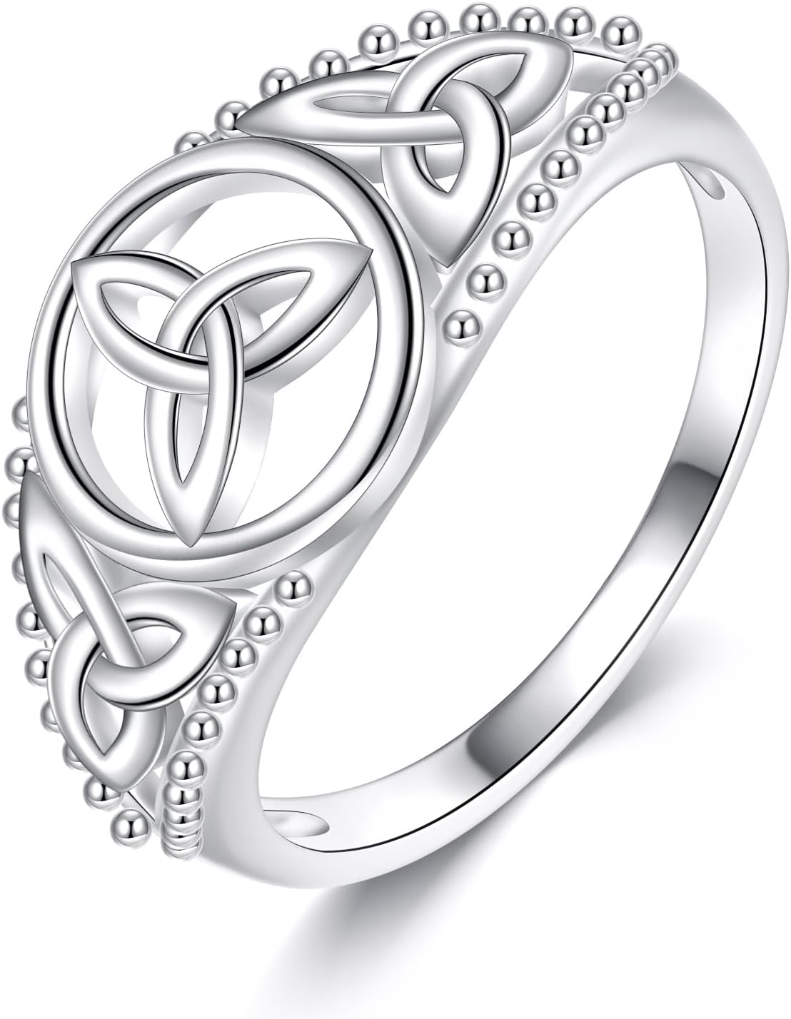 925 Sterling Silver Claddagh Ring/Celtic Knot Ring for Women, Irish Wedding Rings, Celtic Knot Irish Jewelry for Women
