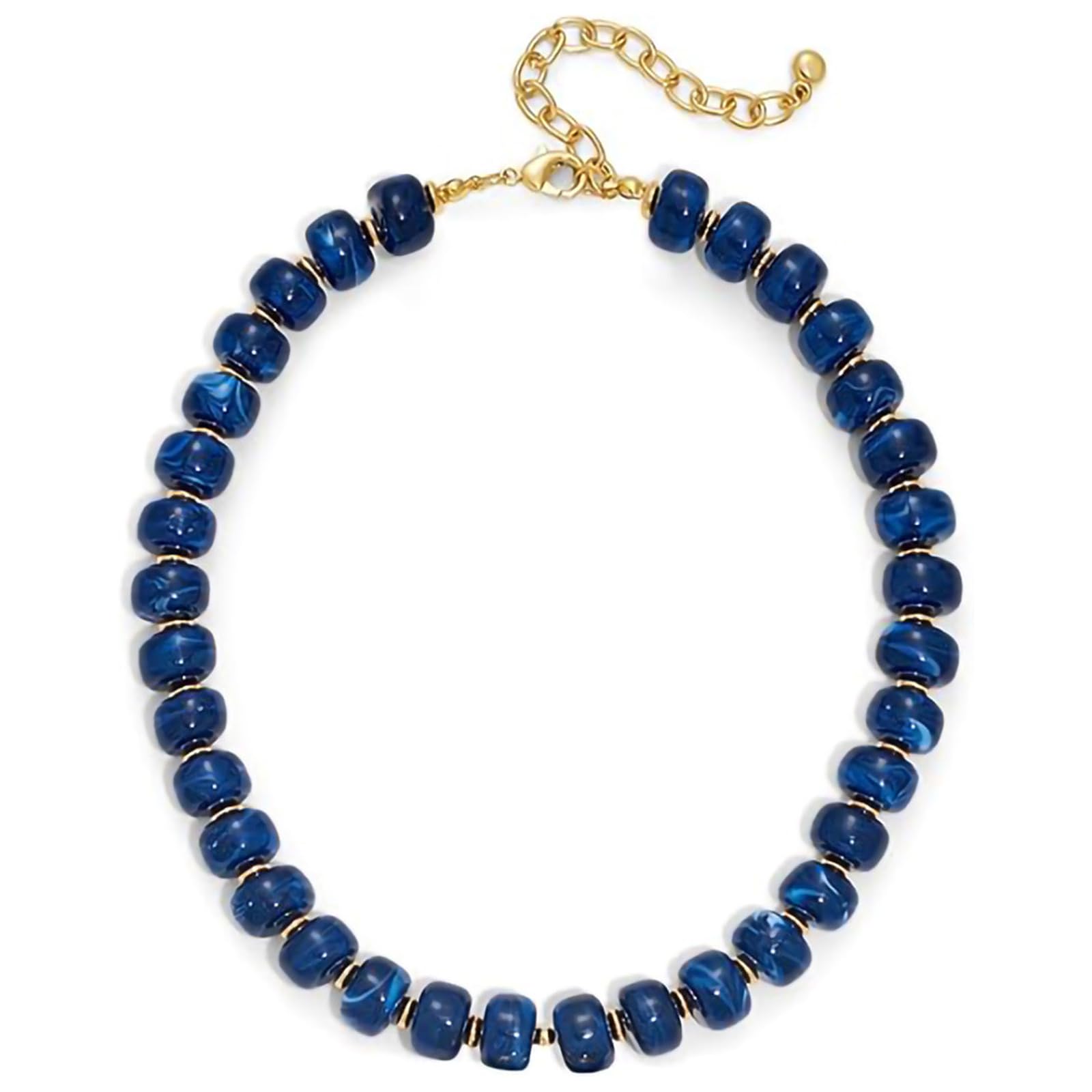 BWANGIAO Fashionable Geometric Beaded Necklace Styles Adjustable Clavicle Chain For Women Trendy Resin Jewelry