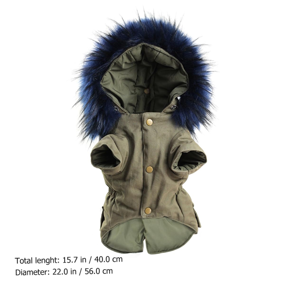 Didiseaon Felpe per Cani Calde in Cotone Cappuccio Costume Invernale per Animali Domestici Vestiti per Cuccioli Cappotto per Cani da Compagnia
