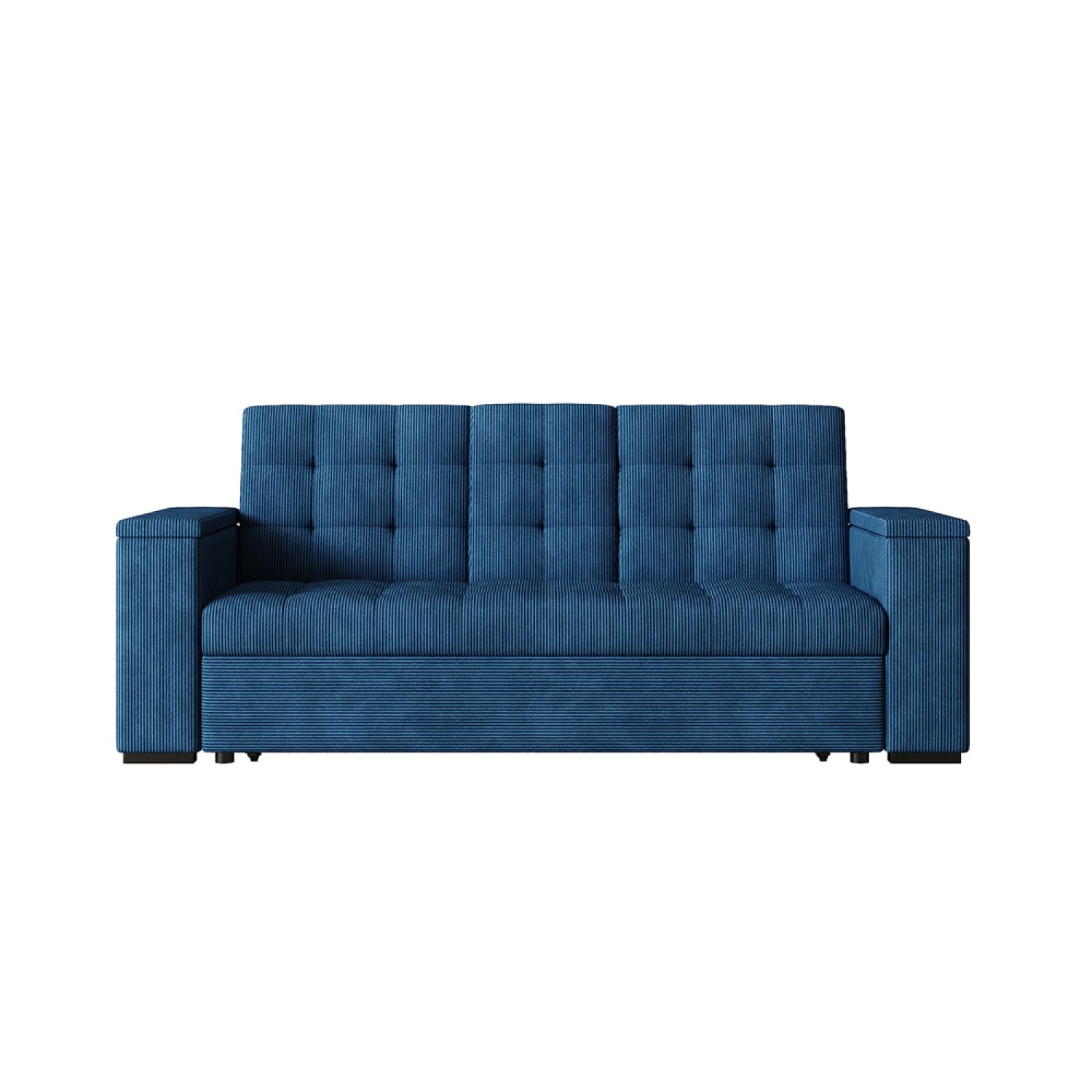 CONCEPTO FÁBRICA Sofá Convertible 3 plazas NOHO Azul Pana | Modular en sillón relax o cama completa de 160 x 160 cm según tus necesidades del momento.