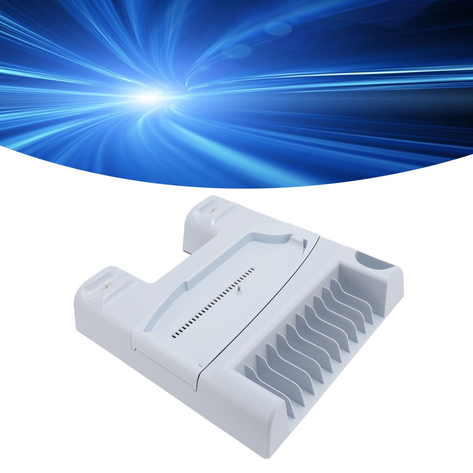 Stazione di Ricarica per Controller di Gioco Supporto di Raffreddamento Efficiente a Doppio Slot per Console e Controller Slim Materiale ABS
