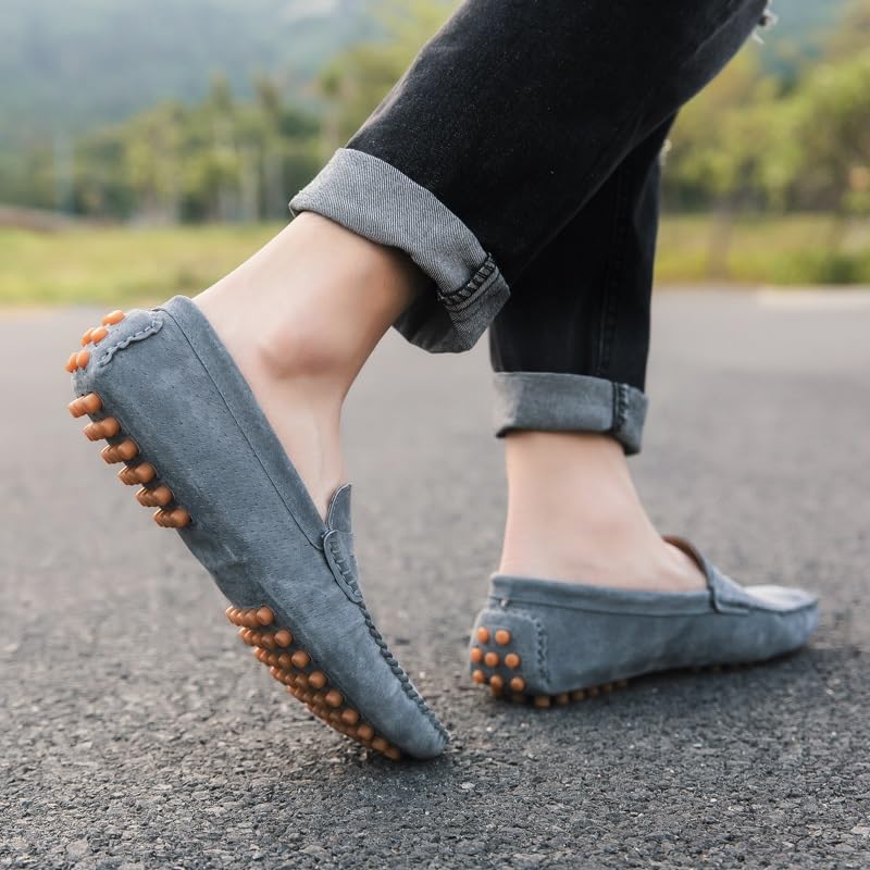 Loafers for Men Round Toe Suede Vamp Penny Driving Loafers Moc Shoes Slip Resistant Flexible Lightweight Fashion Casual Slip-ons3