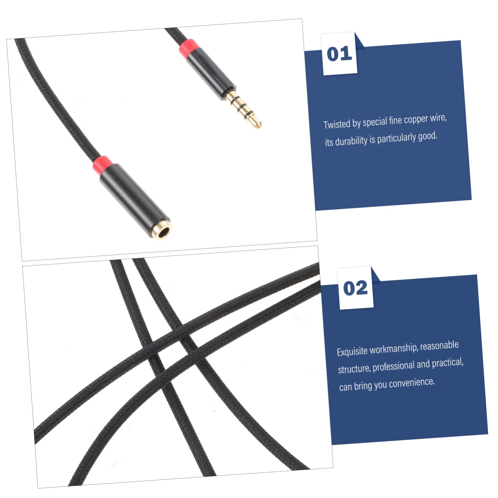 PartyKindom 5 Stücke 3 5mm Headset Verlängerung Kabel Aux Kabel Keine Verschleiß Widerstand Kompatibel Geräte