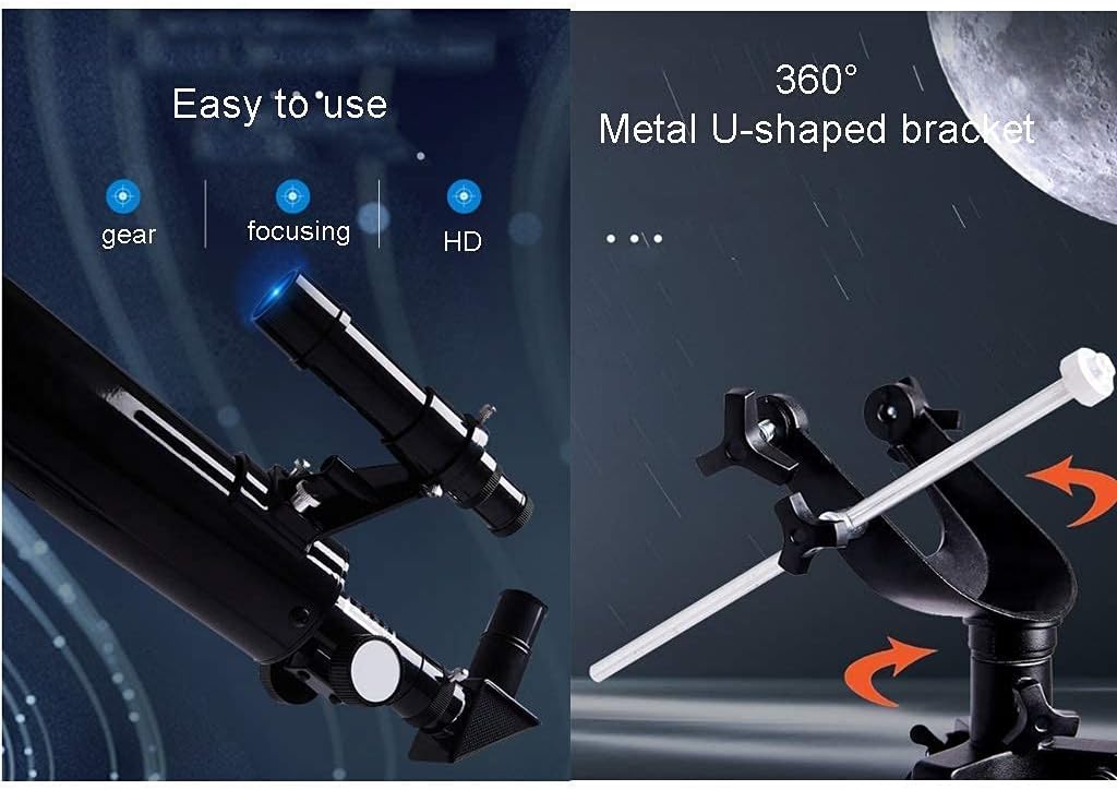 2021 Updated Telescope for Kids 900mm Focal Length Travel Refractor Telescope Good Partner to View Moon and Planet - Good Travel Telescope with Backpack for Kids and Beginners