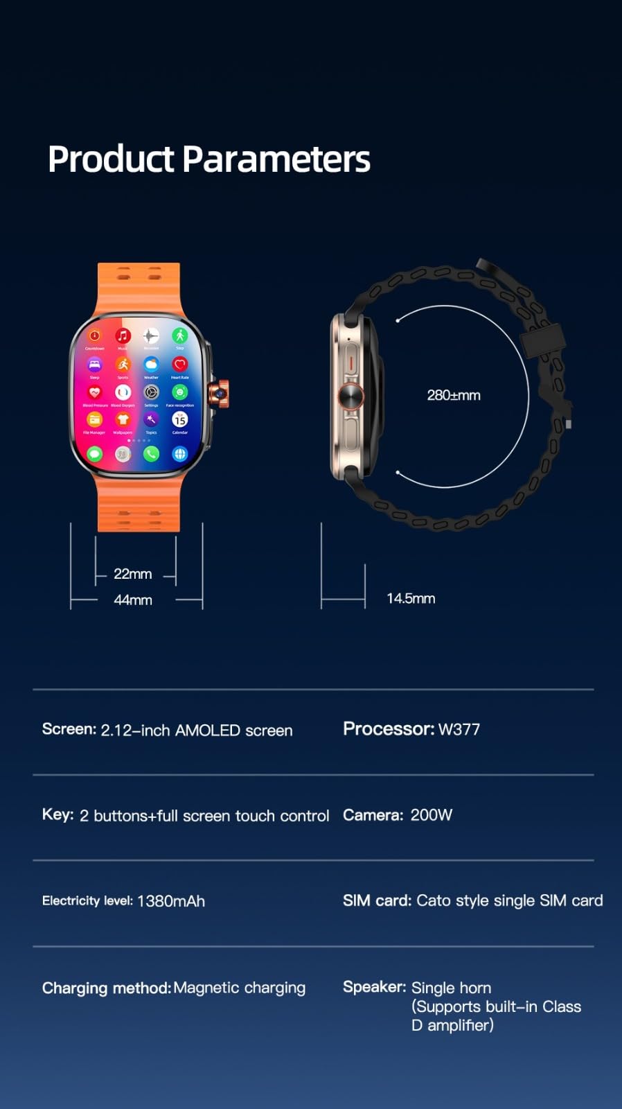 Orologio intelligente 5G con slot per scheda SIM, touch screen completo e funzione di chiamata, orologio intelligente impermeabile con rete cellulare, regalo per ragazzi e ragazze