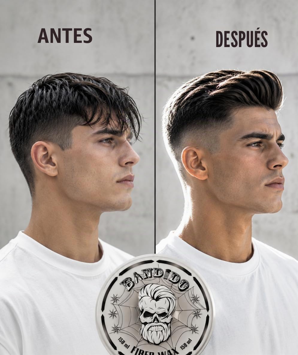 Bandido Fiber - Cera para el cabello para hombre, 150 ml