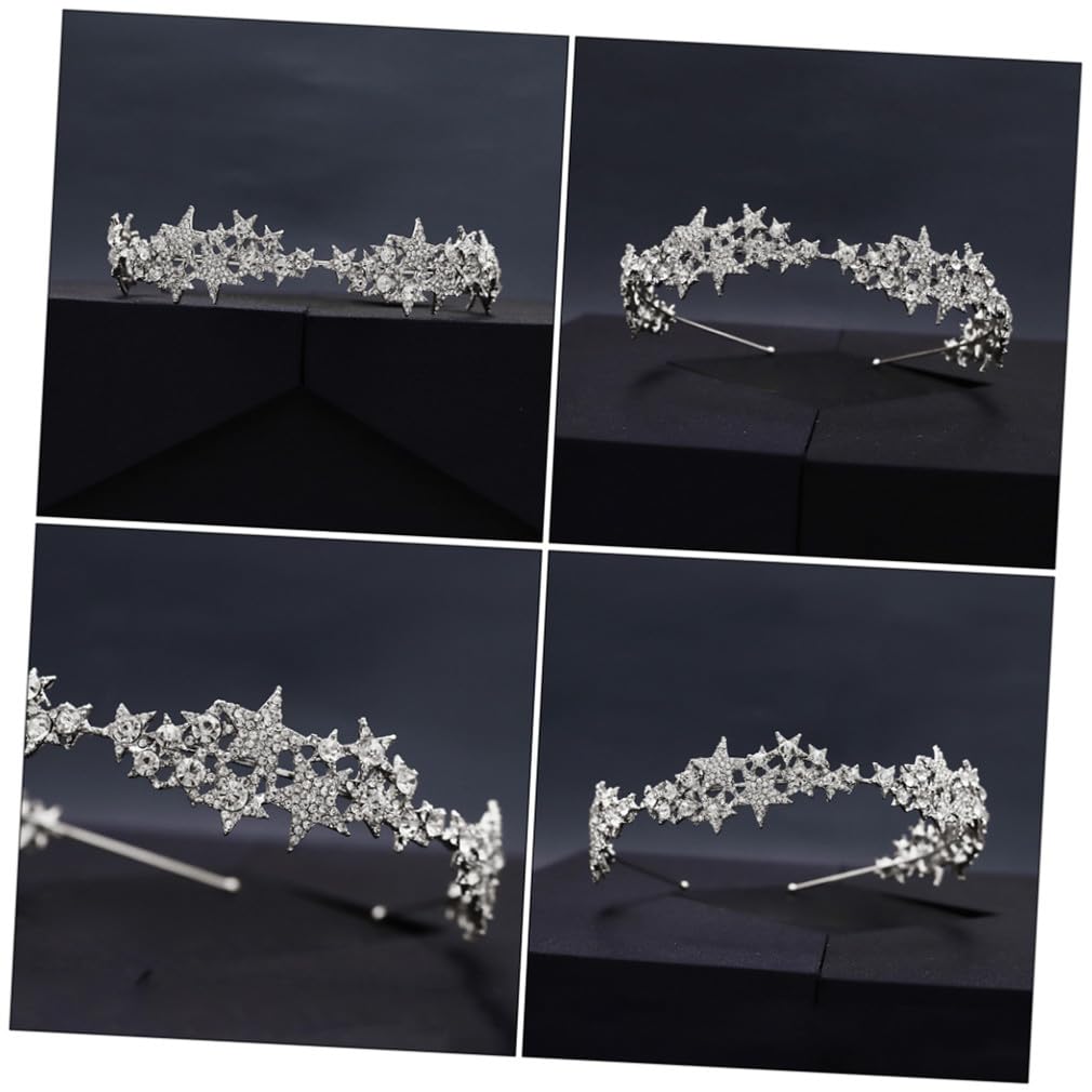FOMIYES 3stücke Star Haarnadel Für Bräute Elegantes Wasserstein-haaraccessoire Funkelndes Headdress Für Hochzeiten Und Besondere Anlässe Silberschimmer Anpassbar An Verschiedene