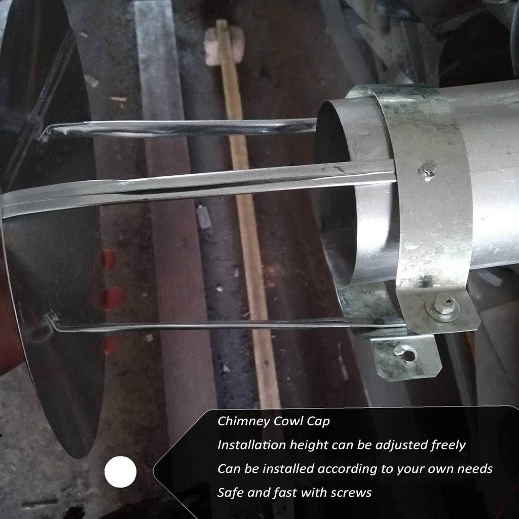 Chimney Cover, Stainless Steel Chimney Cowl, Pipe Rain Cover Protector Cap Ending Roof Cowl for Ducting Ventilation Cap Rain Hat Hood Tool