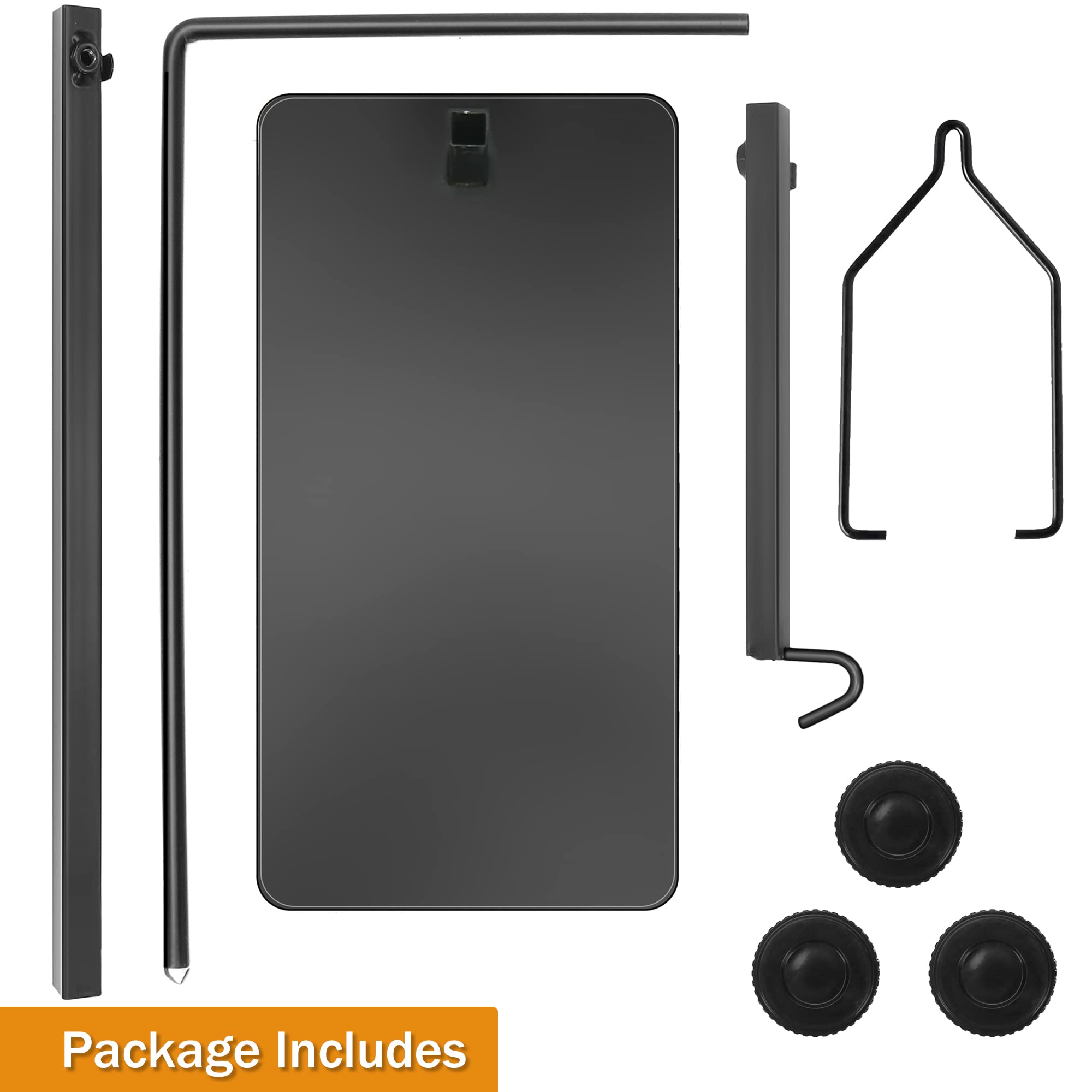 Dômes pour reptiles, réglable de 40,6 à 68,6 cm, support de lampe chauffante pour terrarium, support de lampe en métal noir