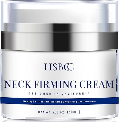 HSBCC Crema reafirmante para el cuello con péptidos, Crema para el cuello, Crema hidratante para el cuello 2 fl oz.