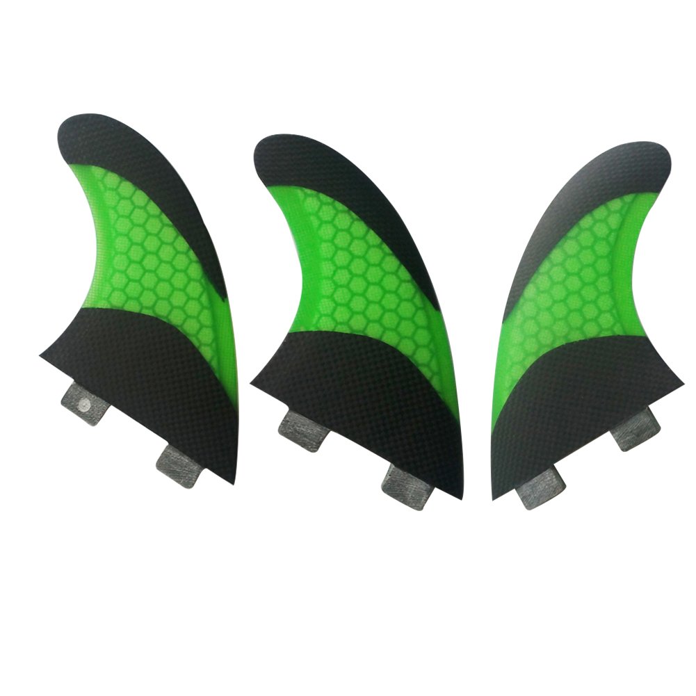 UPSURF Planche De Surf FCS Base 3palmes Fibre De Verre pour Planche De Surf Thruster Set Carbone Rayon De Miel