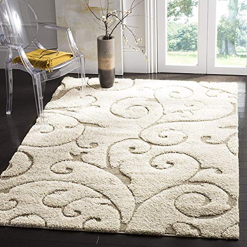 Image of Shaggy Super Soft Carpet for Home & Living Room Size - 5 X 8 Ft (Cream & Beige)