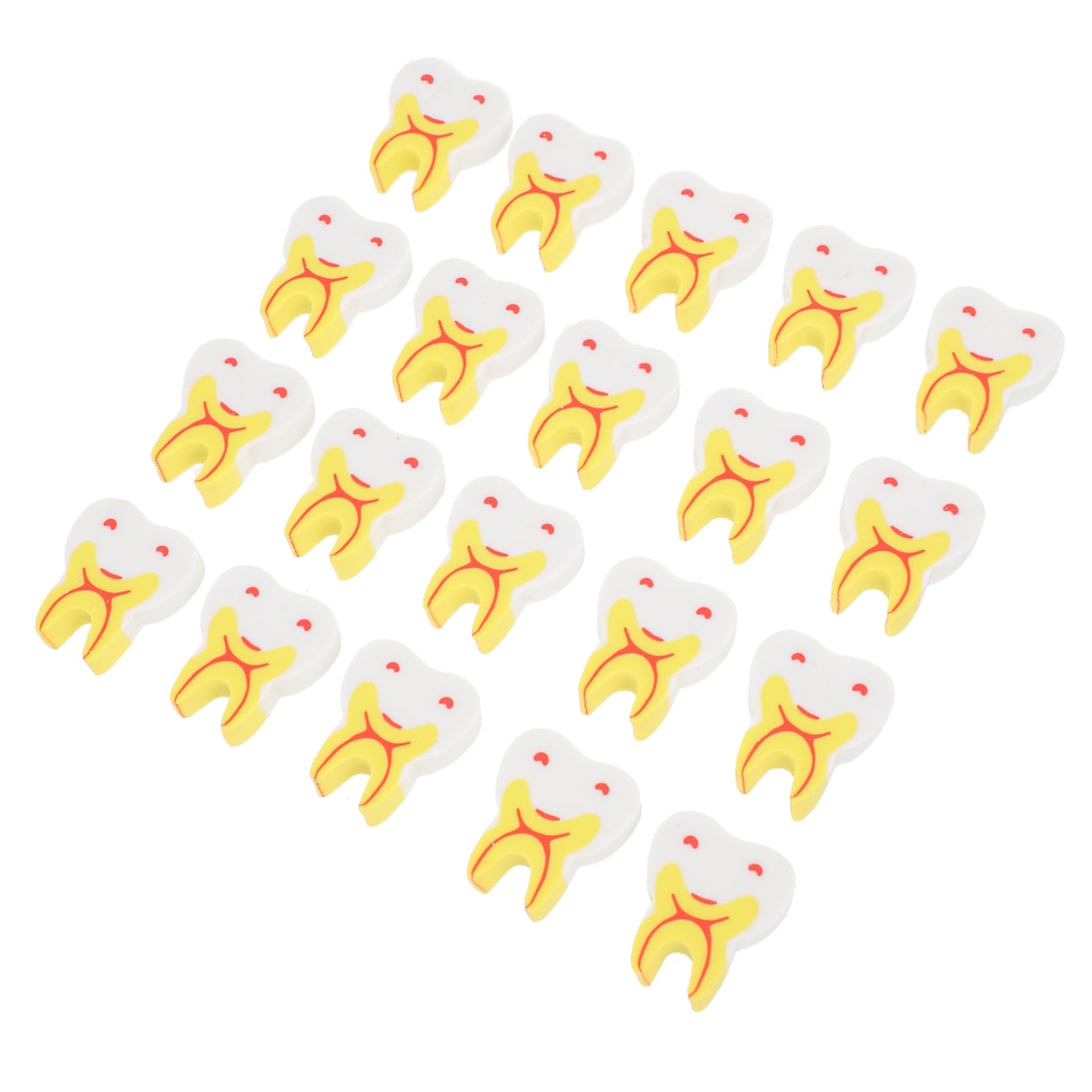 KALLORY Bulk 50pcs Tooth Erasers Boys and Girls Painting Erasers Children's Stationery