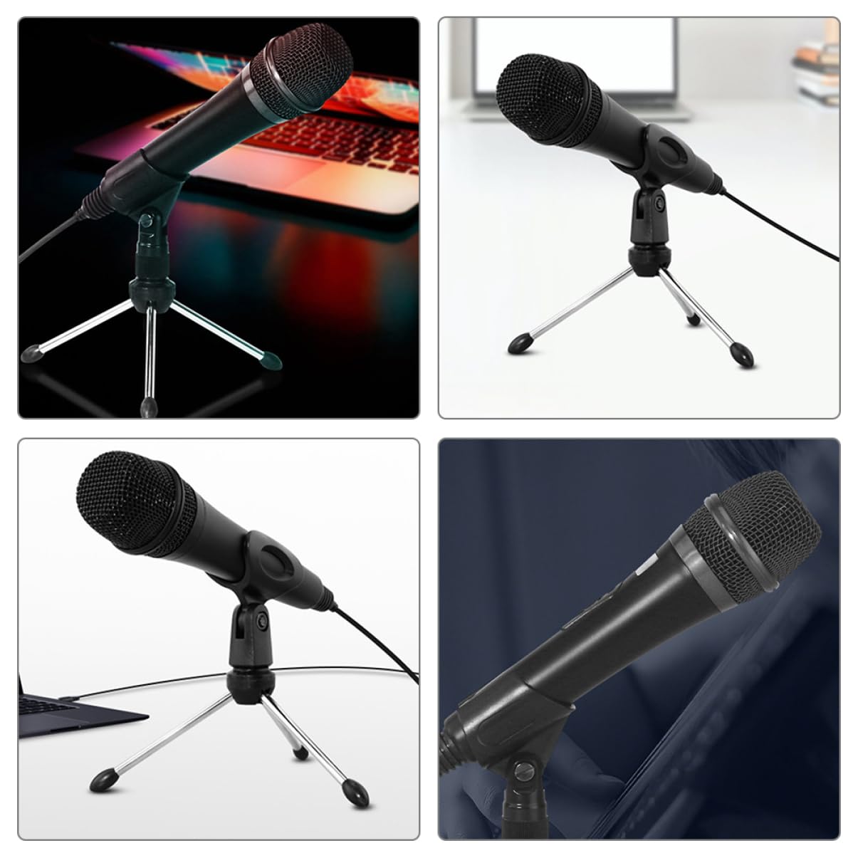 YARNOW Microfono Condensatore USB Set da 1 Materiale Abs e Metallo Connessione Stabile senza Ritardi per Registrazione Studio e Gaming per Performance