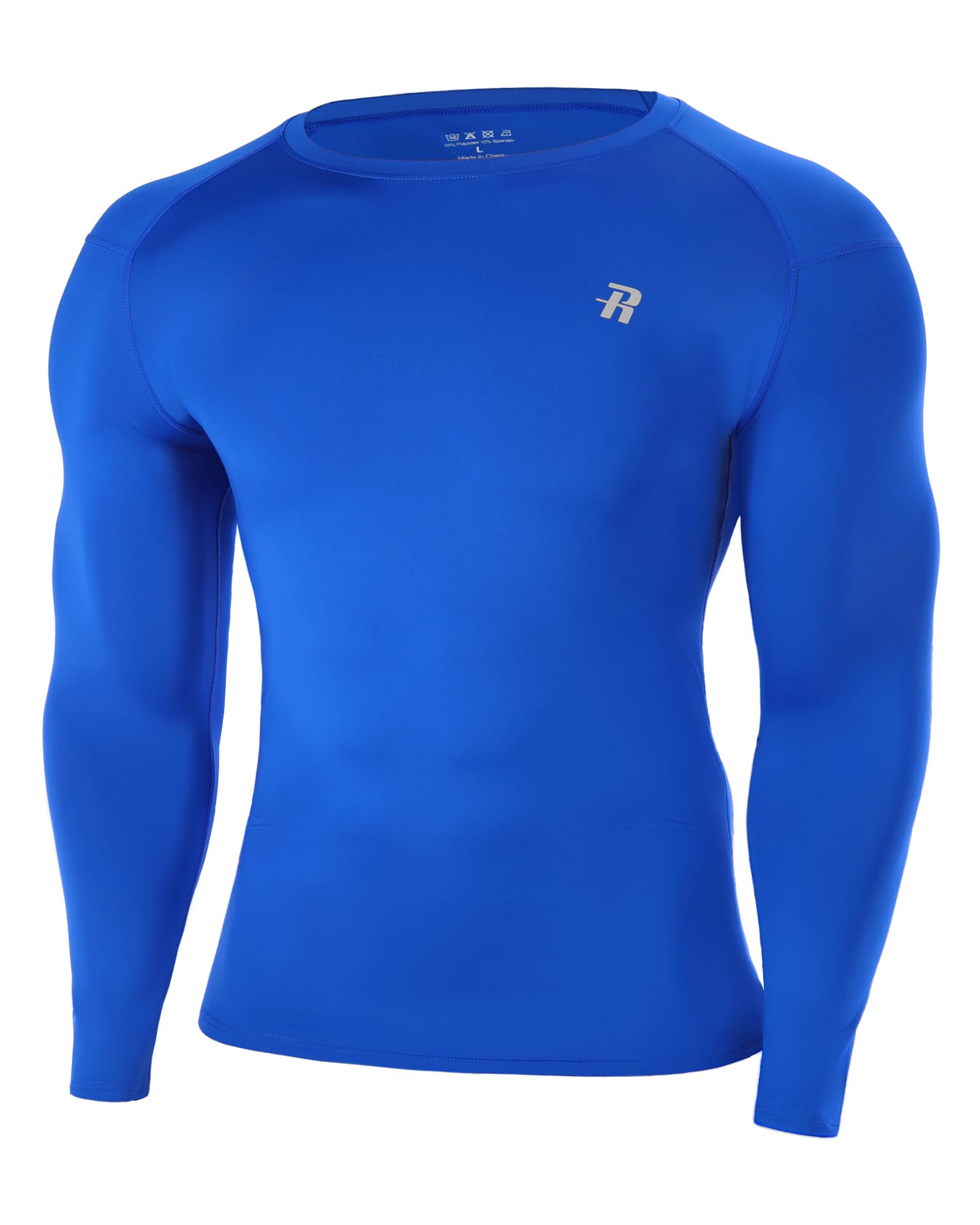 Runhit Kompressionsshirt Herren Langarm, UPF 50+ UV-Schutz Funktionsshirt Atmungsaktiv Laufshirt Sportshirt Männer Fitnessshirt für Laufen Jogging Training Gym