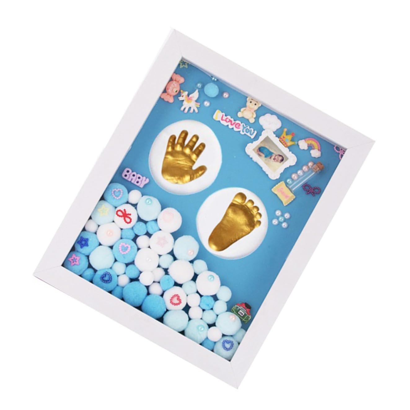 IMIKEYA 1 Ensemble Kit de Moulage pour Photo Souvenir avec Encre pour Mains pour Bébés Accessoire de Mémorisation