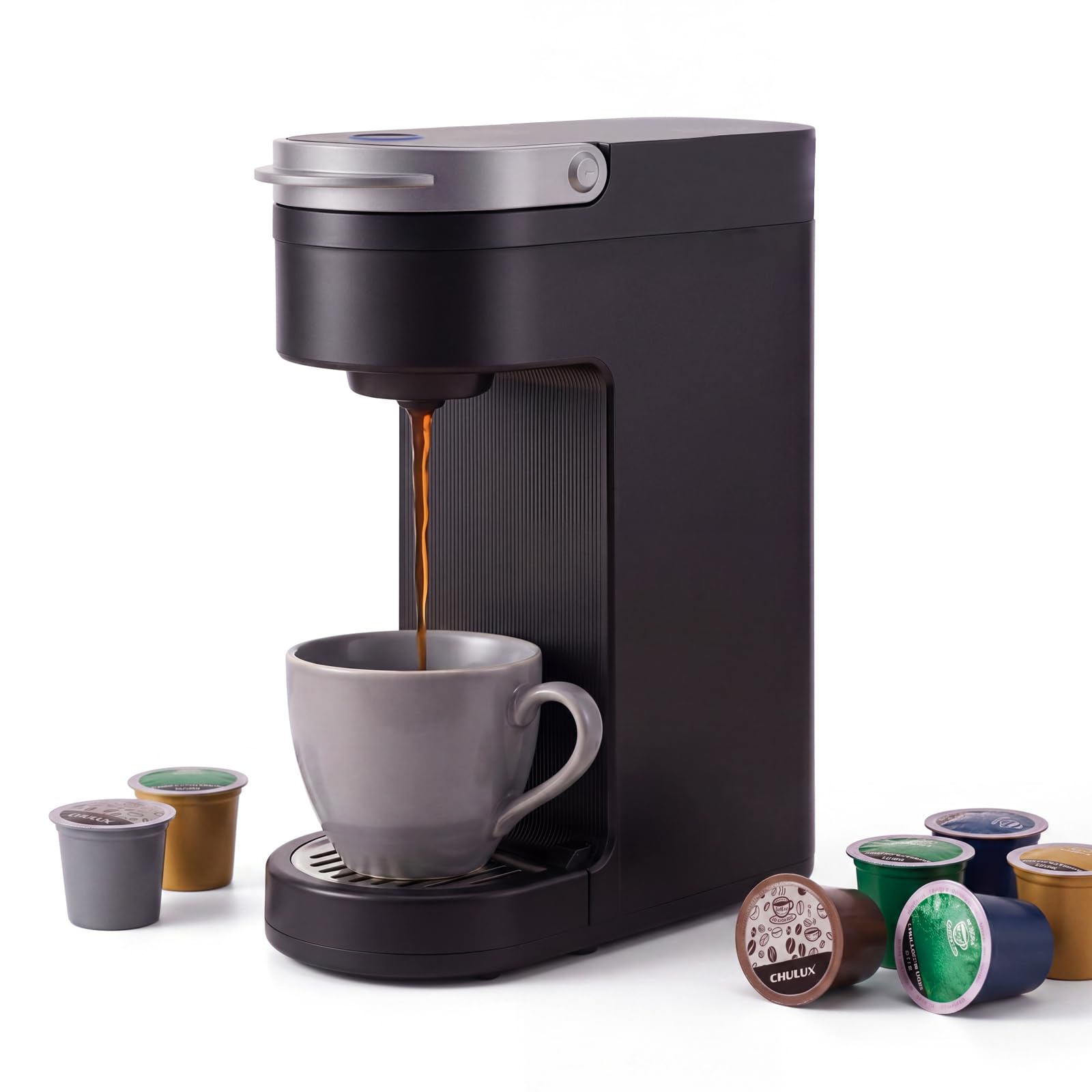 Cafetera Capsulas, Cafetera Multicápsulas con Aislamiento Térmico y Función De Calentamiento, La Máquina De Café Multicápsulas para Cápsulas K-Cup, Negro, 360ml