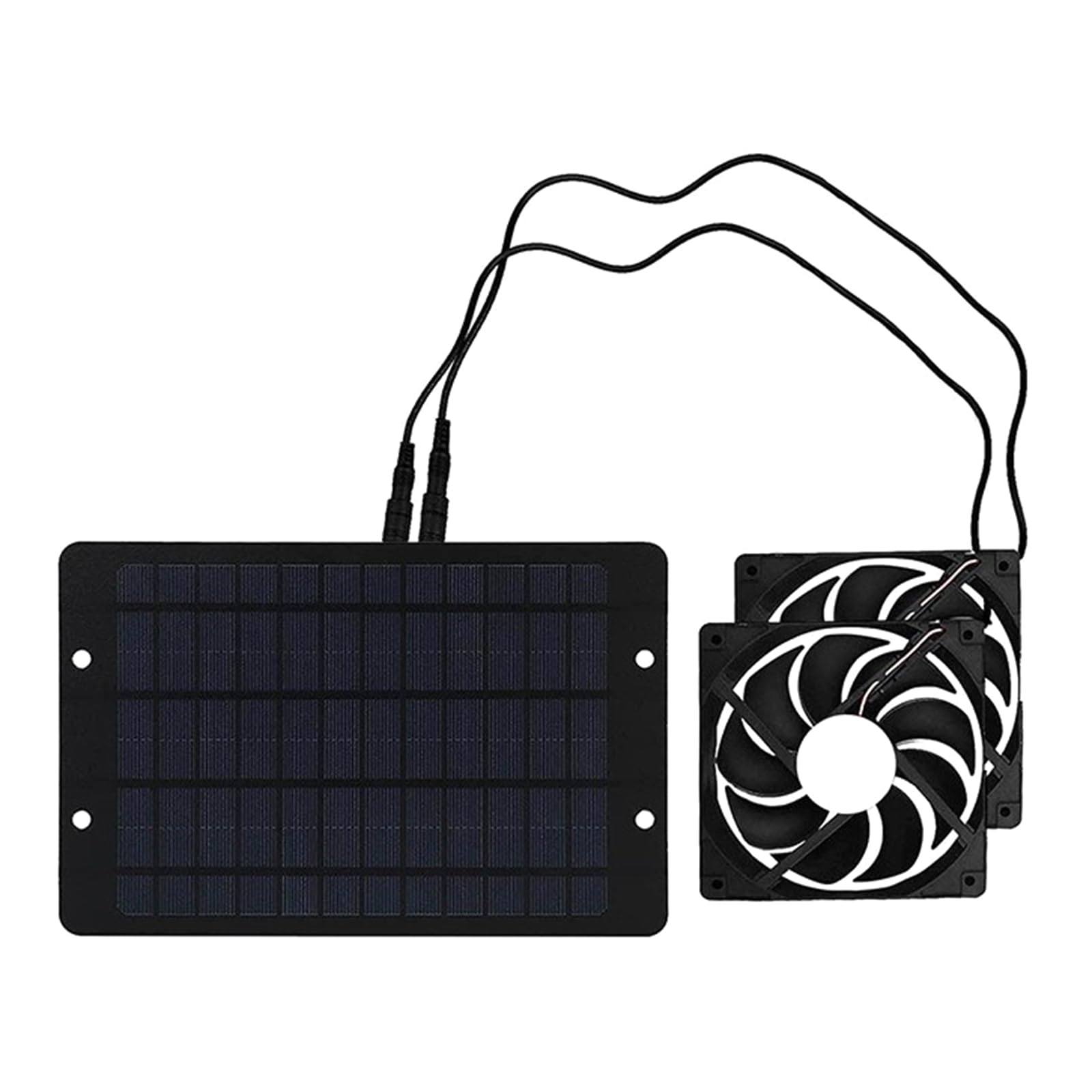 Elnwnnkc 12V 10W Solar Exhaust Fan Power Controller Panel Powered Ventilation for Dog Kennel Chicken Greenhouse