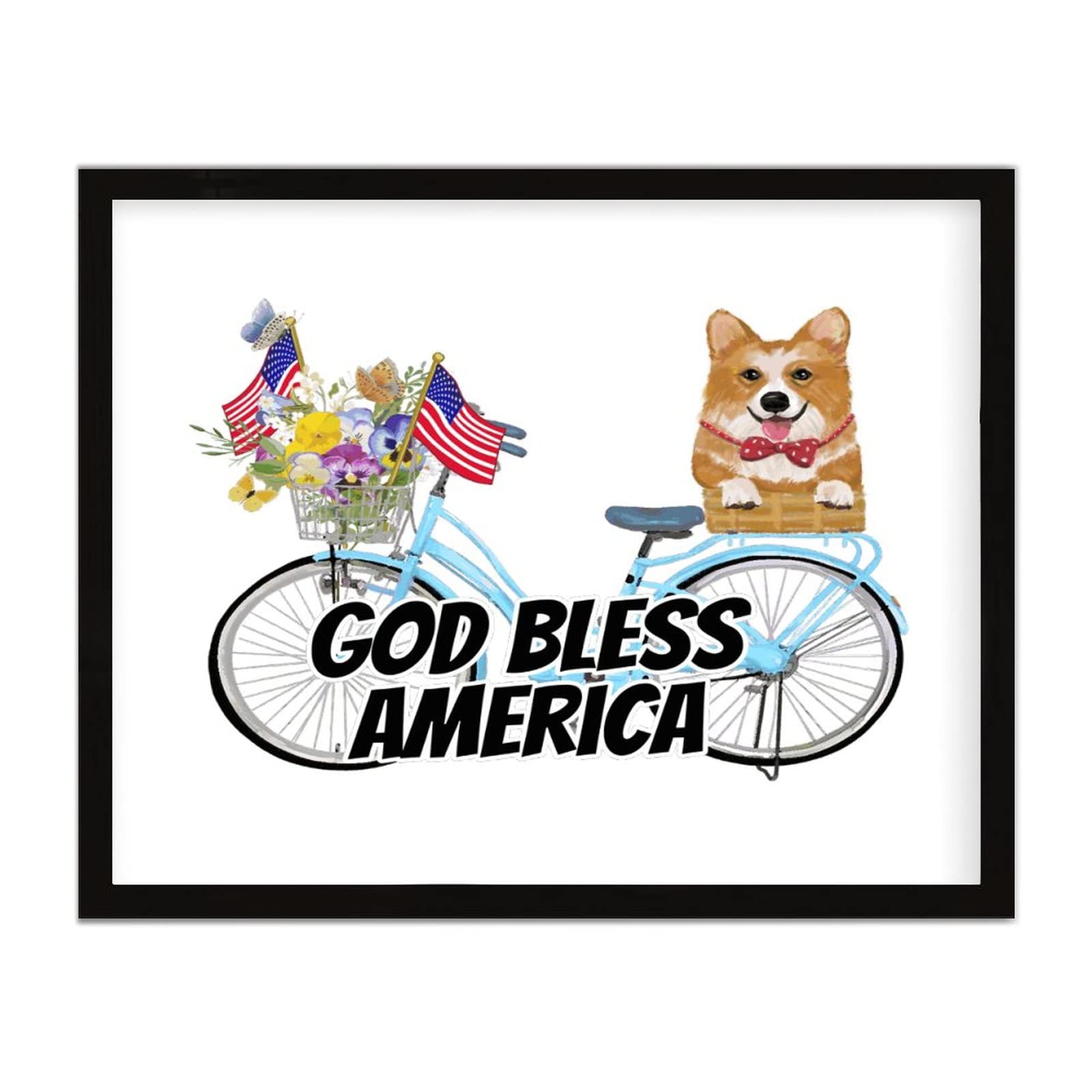 Plaque murale en bois 4th of July cadeau idéal art country