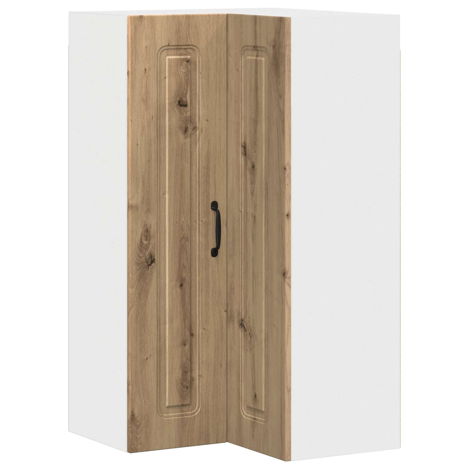 Armoire d'angle murale de cuisine chêne Artisan, meuble suspendu stable 57x100 cm