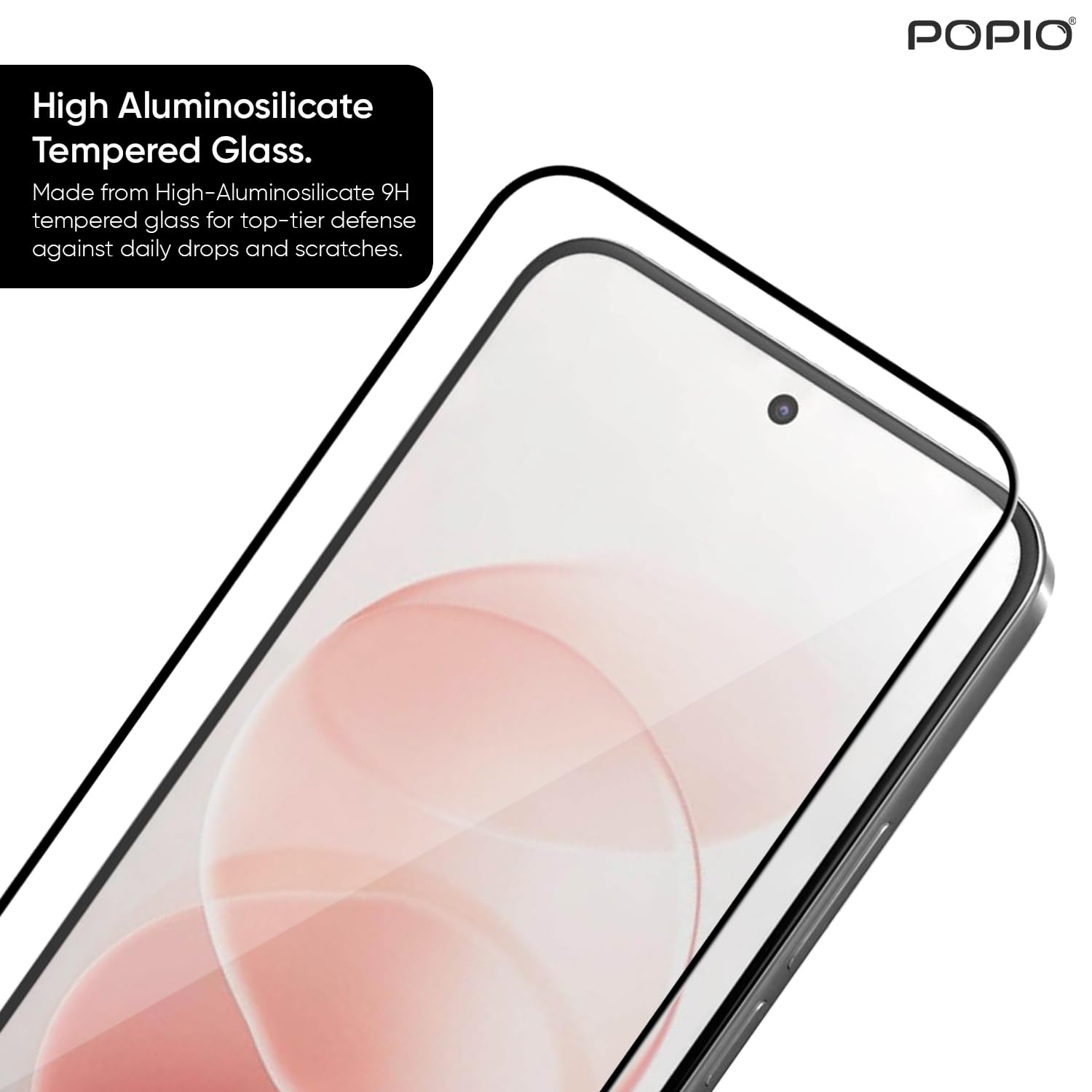 POPIO Military-Grade Gorilla Tempered Glass for Redmi Note 17 | 9H Hardness, Edge-to-Edge, Bubble-Free — Amazon image 2