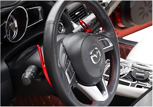 Miniatura 6 de Sanrily 2 extensiones de palanca de cambios para volante para Mazda 3 6 Axela Atenza CX-3 CX-5 MX-5 CX-9 Accesorios de decoración interior Sport