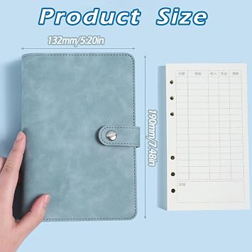 Mini Notebook 6 Ring Binder A6 Refillable Black