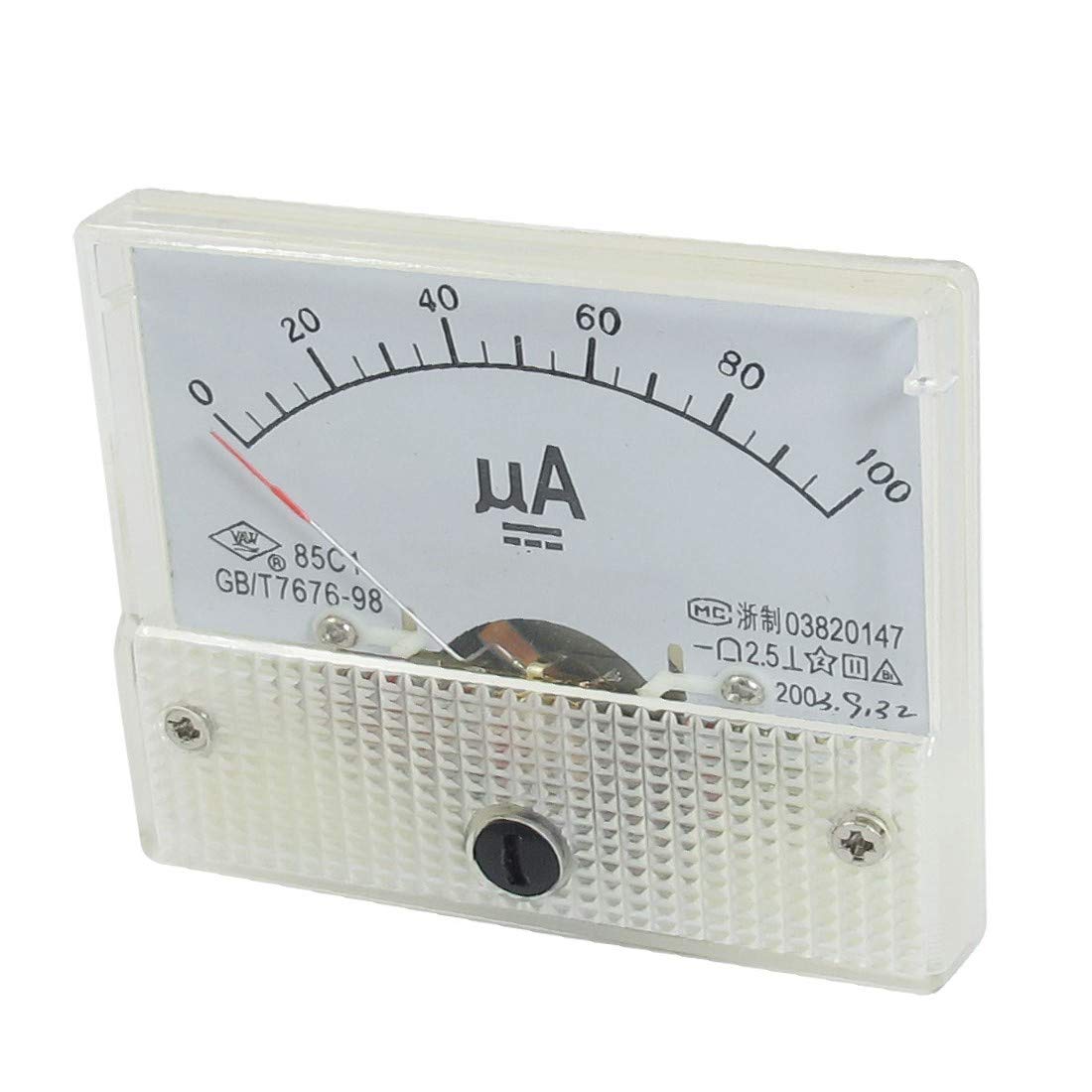 Ampèremètre analogique 0-100uA précis pour surveiller transformateur