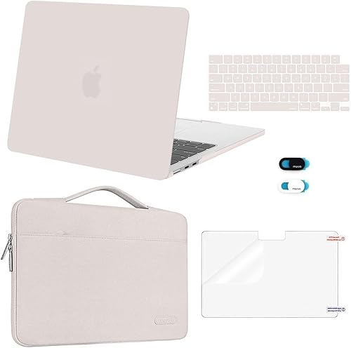 Miniatura 19 de MOSISO Funda compatible con MacBook Air de 13 pulgadas 2025 2024 2023 2022 M4 A3240 M3 A3113 M2 A2681, Carcasa Rígida y Funda de Manga y Protector