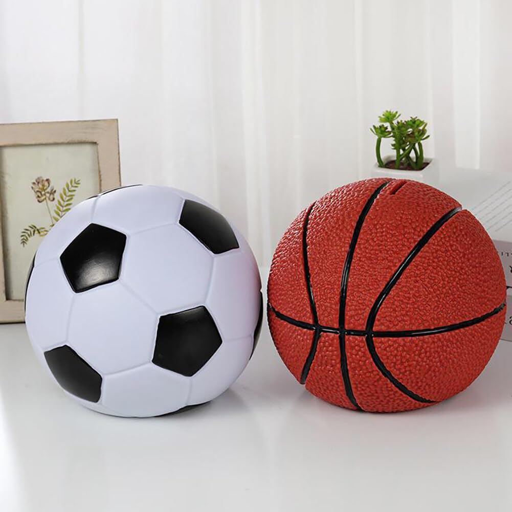 Eforcase Divertente salvadanaio a tema basket per ragazzi, infrangibile, a tema sportivo, salvadanaio, salvadanaio, per ragazze, ragazzi, adulti, decorazione per camera da letto