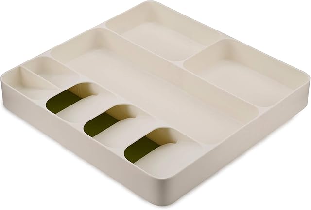 Joseph Joseph DrawerStore Cutlery, Kitchen Utensils and Cooking Utensil Gadget Accessories Organiser, in drawer storage  White