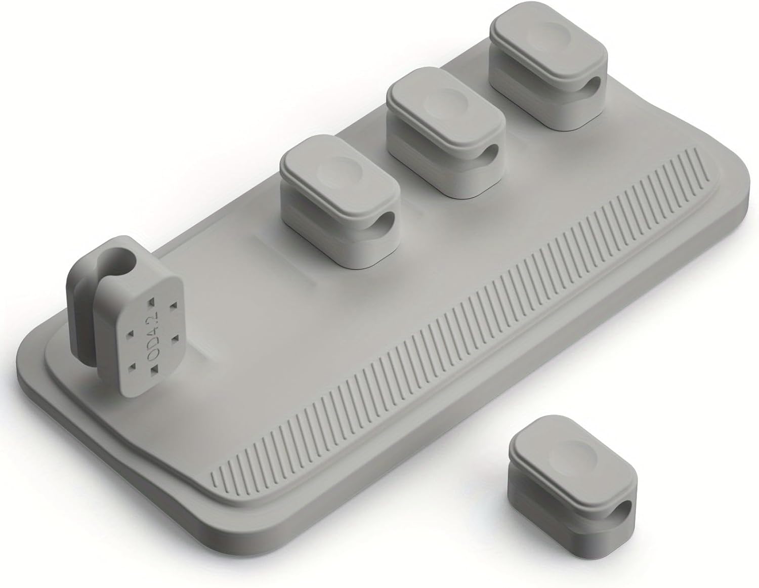 Magnetic Cable Management, Cable Holder Clips, Multi-Use Desk Cord Organizer, 5 Pack for Lightning USB C Micro Cables, Fit Wood Marble Metal Glass (Gray/Black/Blue)