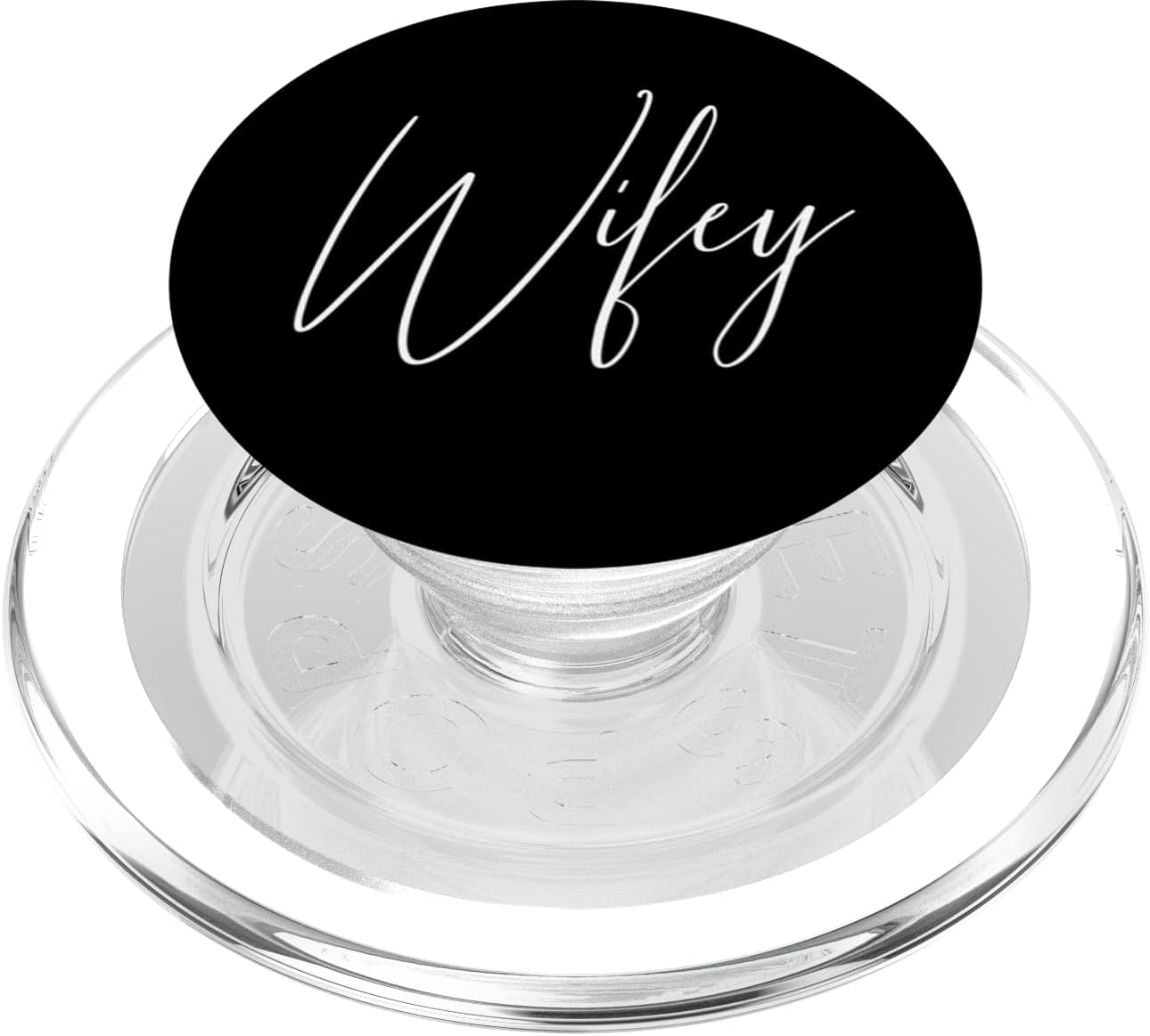 Wifey Matching Couple Newlywed Married Wife Gift Wifey PopSockets PopGrip for MagSafe