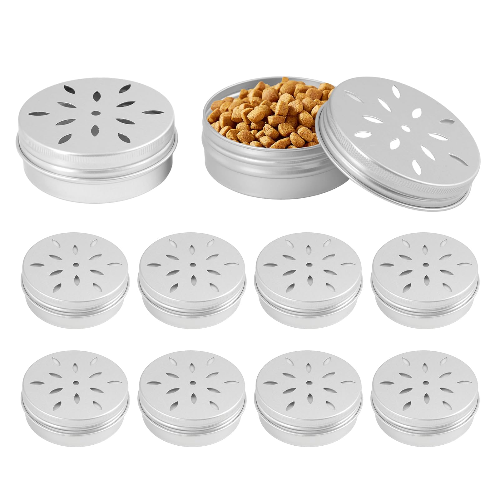 10 sztuk aluminiowych puszek do szkolenia psów węchowych, pudełka na perfumy dla psów, 60 ml ze zoptymalizowaną wentylacją, dla psów węszących - akcesoria do szkolenia psów