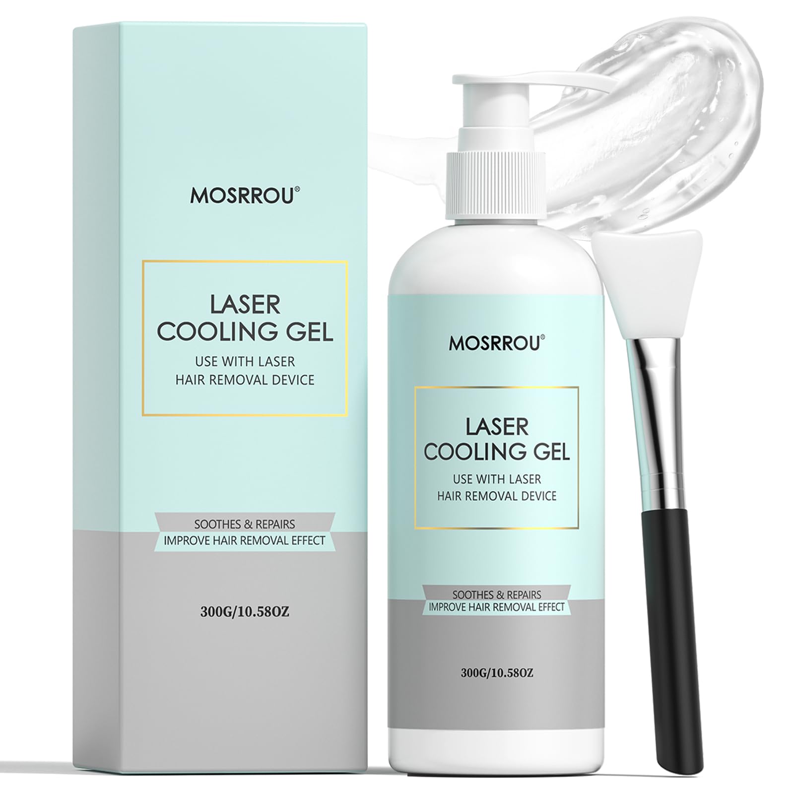 Cooling Gel for Hair Removal Device 300g Soothing Cooling Conductive Gel on Face Body Legs Arms Underarms for