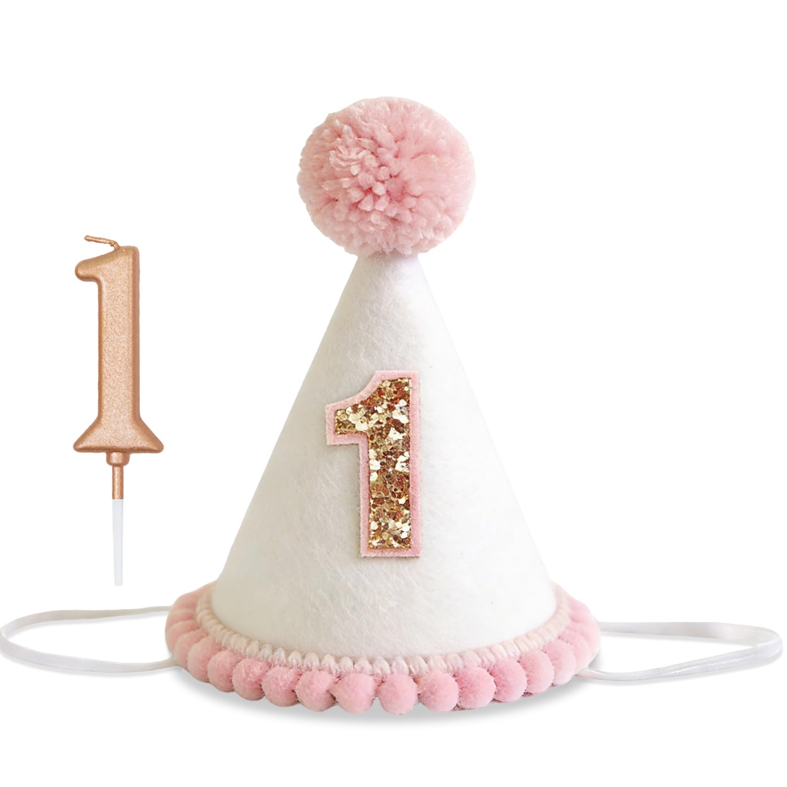 1/2 Birthday 1st Birthday Girl Boy Hat Baby Party Cone Hats Half One Year Old Birthdays Crown Outfit Decorations 6 Months First Birth Decorations 1/2 1st Baby Photo Props Cake Outfit Cake Topper