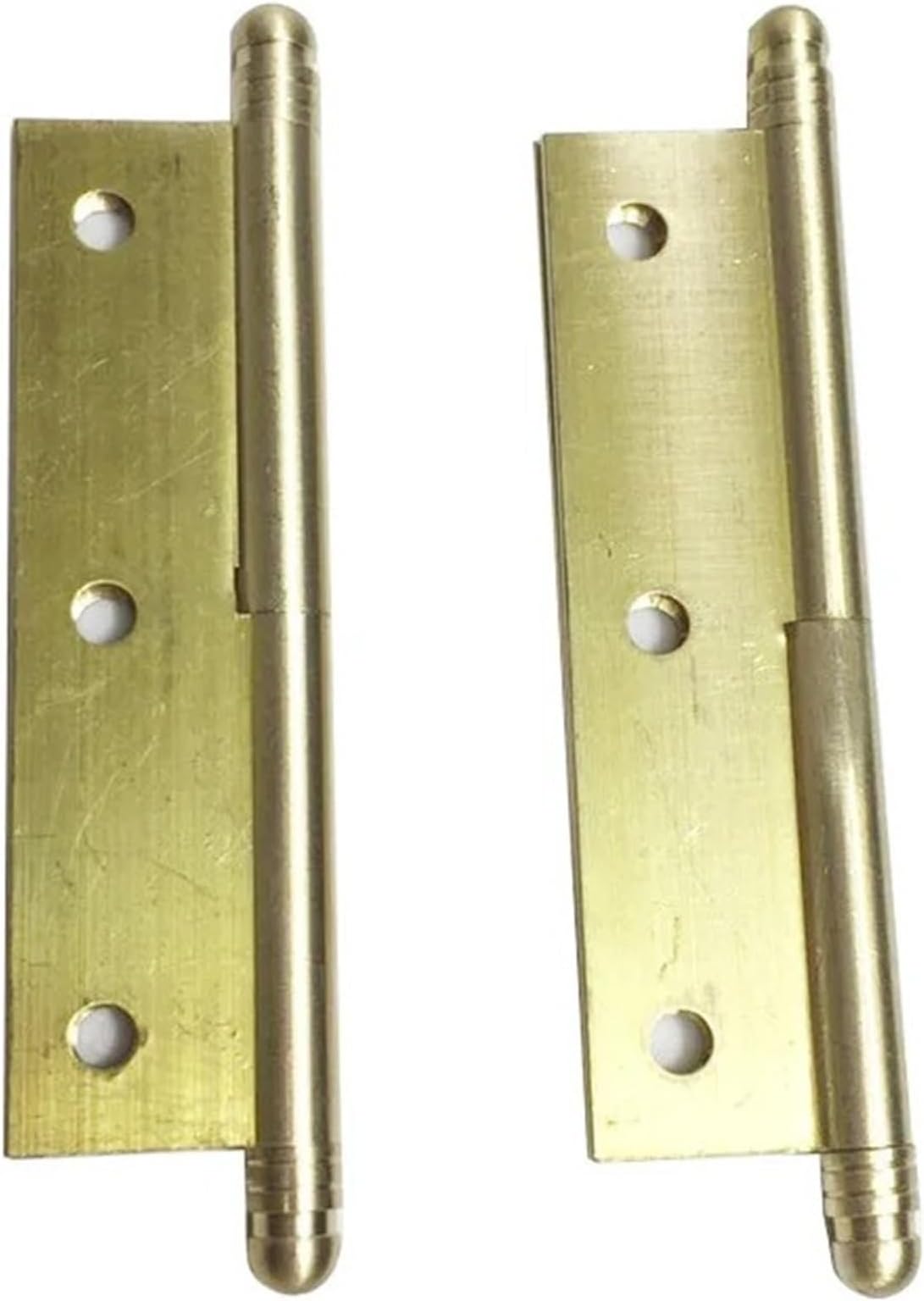 2Pcs 3"/75mm Brass Detachable Hinge, Small Slip Joint Flag Hinges, Lift Off Door,Copper, Left/Right Handed(Yellow-1)