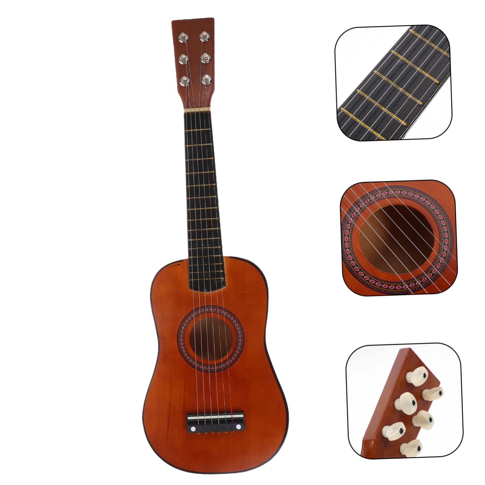 Guitare en Bois Son Exceptionnelle Débutants pour Garçon et Filles Jouet Musical Éducatif 23 Pouces pour Apprendre et S'amuser