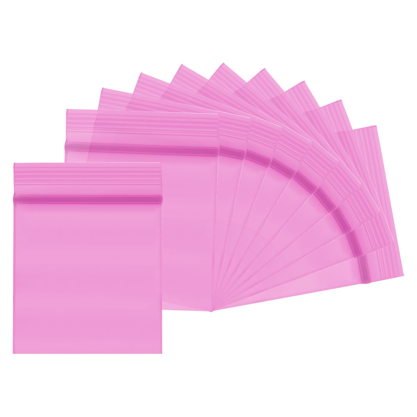 Photo 1 of PATIKIL Mini Zipper Bags, Pink, 1.2 x 1.6 Inch, 100 Pcs