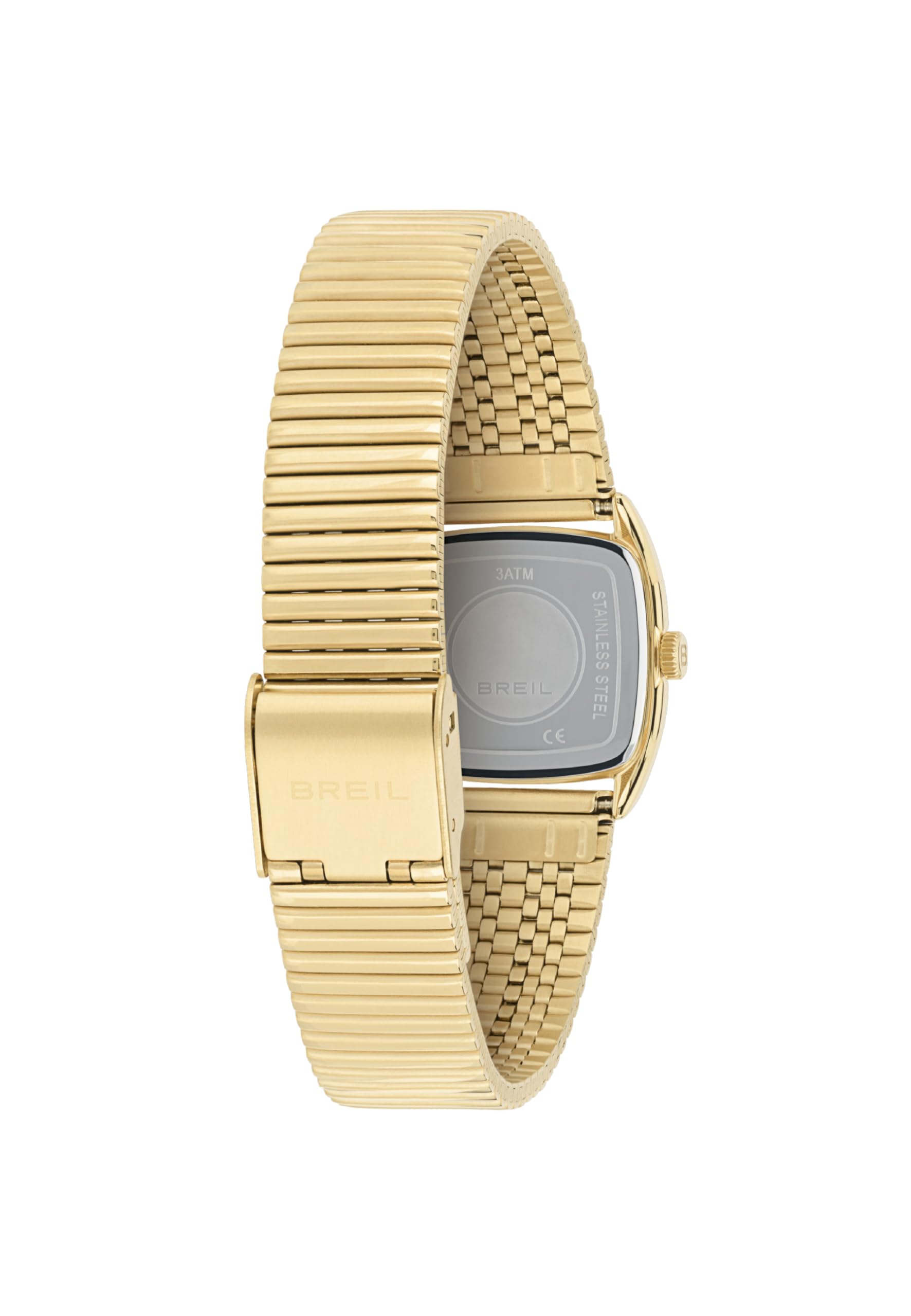 Breil, Collezione Stylize, Orologio Donna in Acciaio Lucido, Bracciale a Maglie Zigrinate, Quadrante Minimal, Cassa 24 mm, Chiusura a Scorrimento, Lunghezza Regolabile