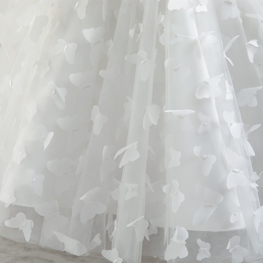 IMEKIS Robe d'anniversaire pour bébé fille - Sans manches - Princesse - Papillon - Volants - Tutu - Fleur - Robe de fête de mariage élégante et formelle - Robe de bal