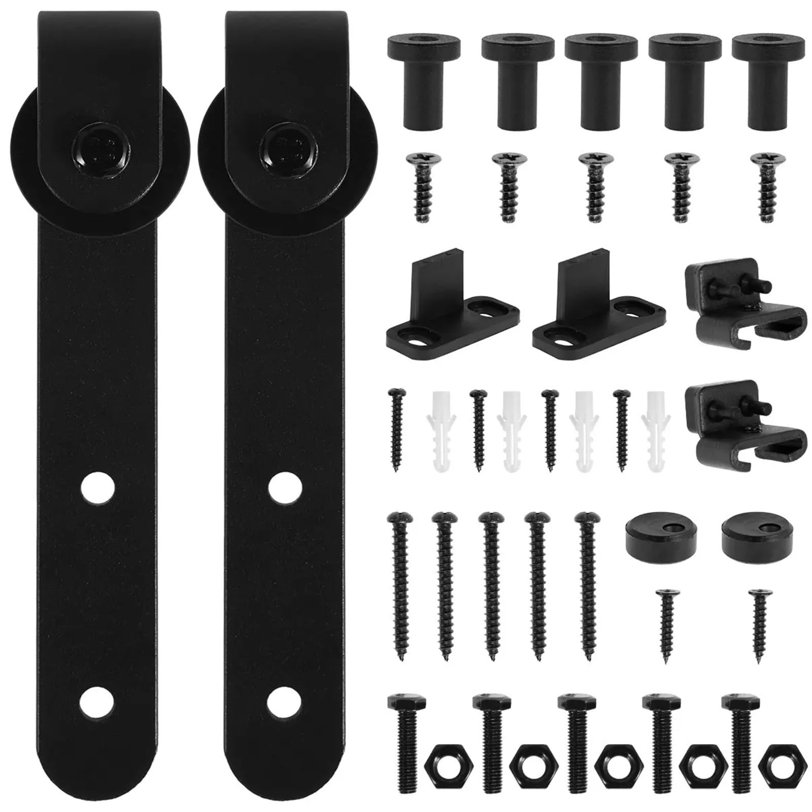Hzomif Black Barn Door Spacer Hardware Sliding Barn Door Hardware Kit Smooth Quiet Super Minipanel Accessories For Cabinet Window