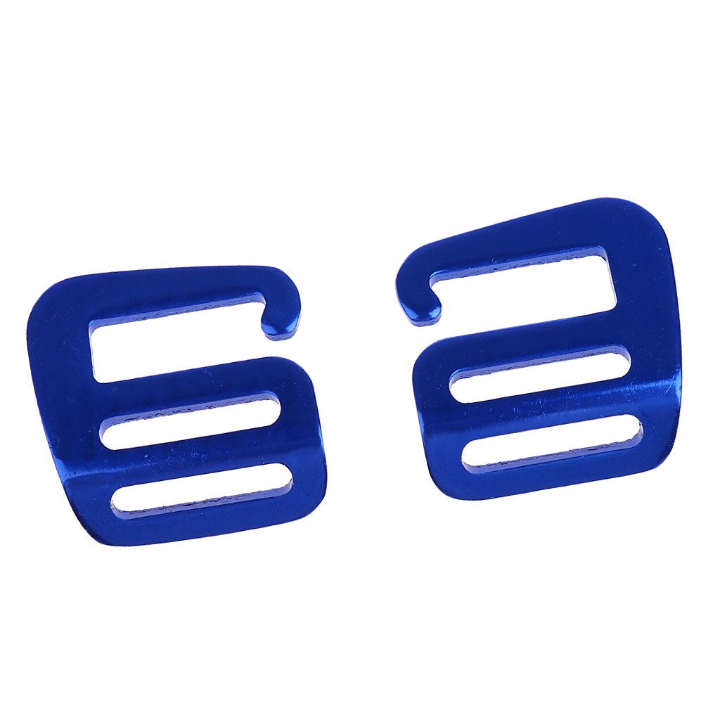 2 Pcs 1 inch G Hook Outdoor Webbing Buckle for Backpack Strap 25mm Blue