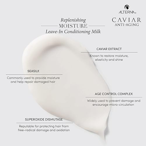 Miniatura 5 de Alterna Caviar - Leche acondicionadora antienvejecimiento sin enjuague, 5 onzas, desenreda el cabello seco, sin sulfato, sin parabenos