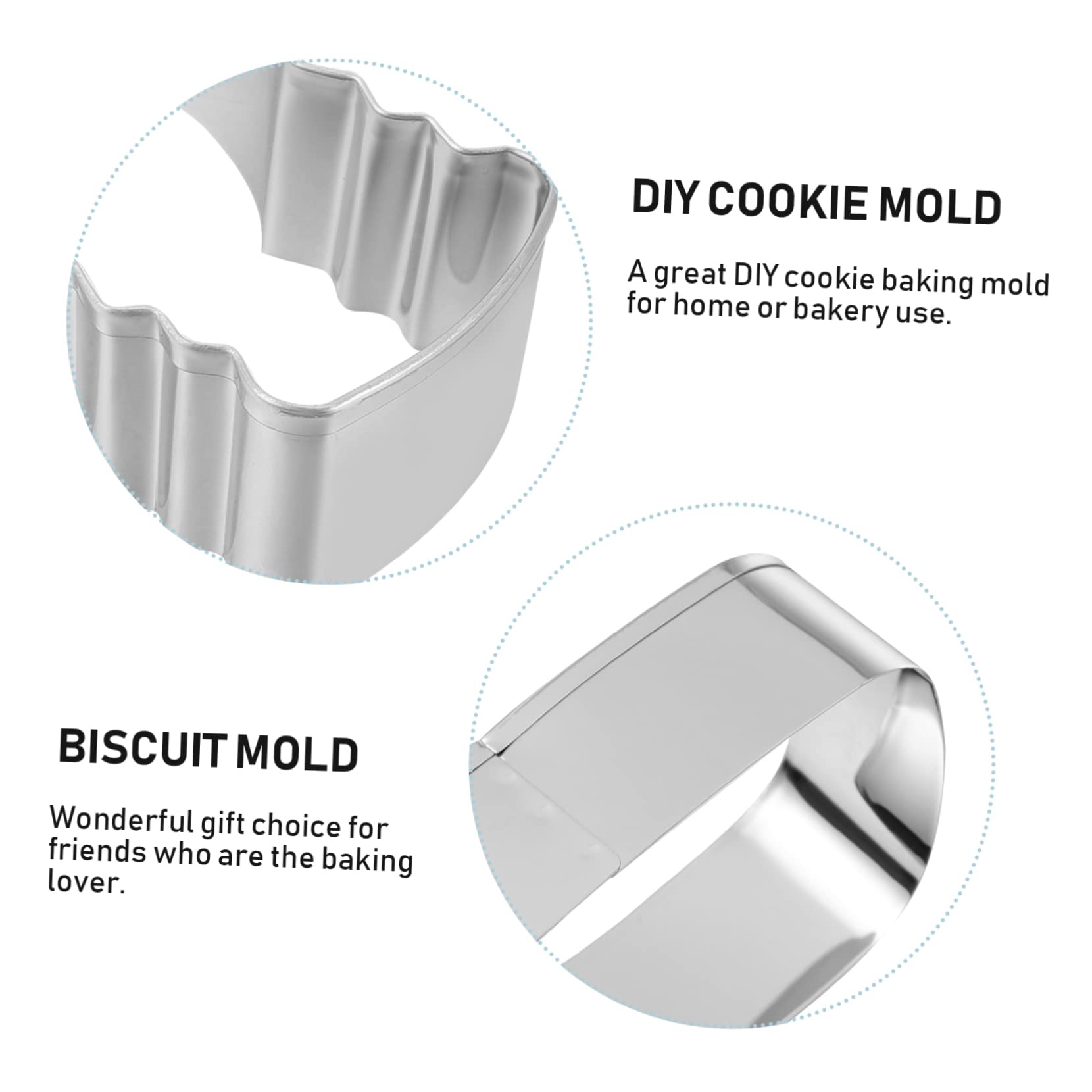 Ciieeo 20piezas Moldes De Galletas Inoxidable Forma De Botella De Leche Utensilios De Repostería Prácticos Para Hornear Galletas