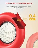 Vista 4 de QPAU Inflatable Throwing Game Challenge - Outdside Toss Target Set with 4 Throwing Plates & Pump, Outdoor Toys for Kids 6-15, Ideal Sport Gifts for