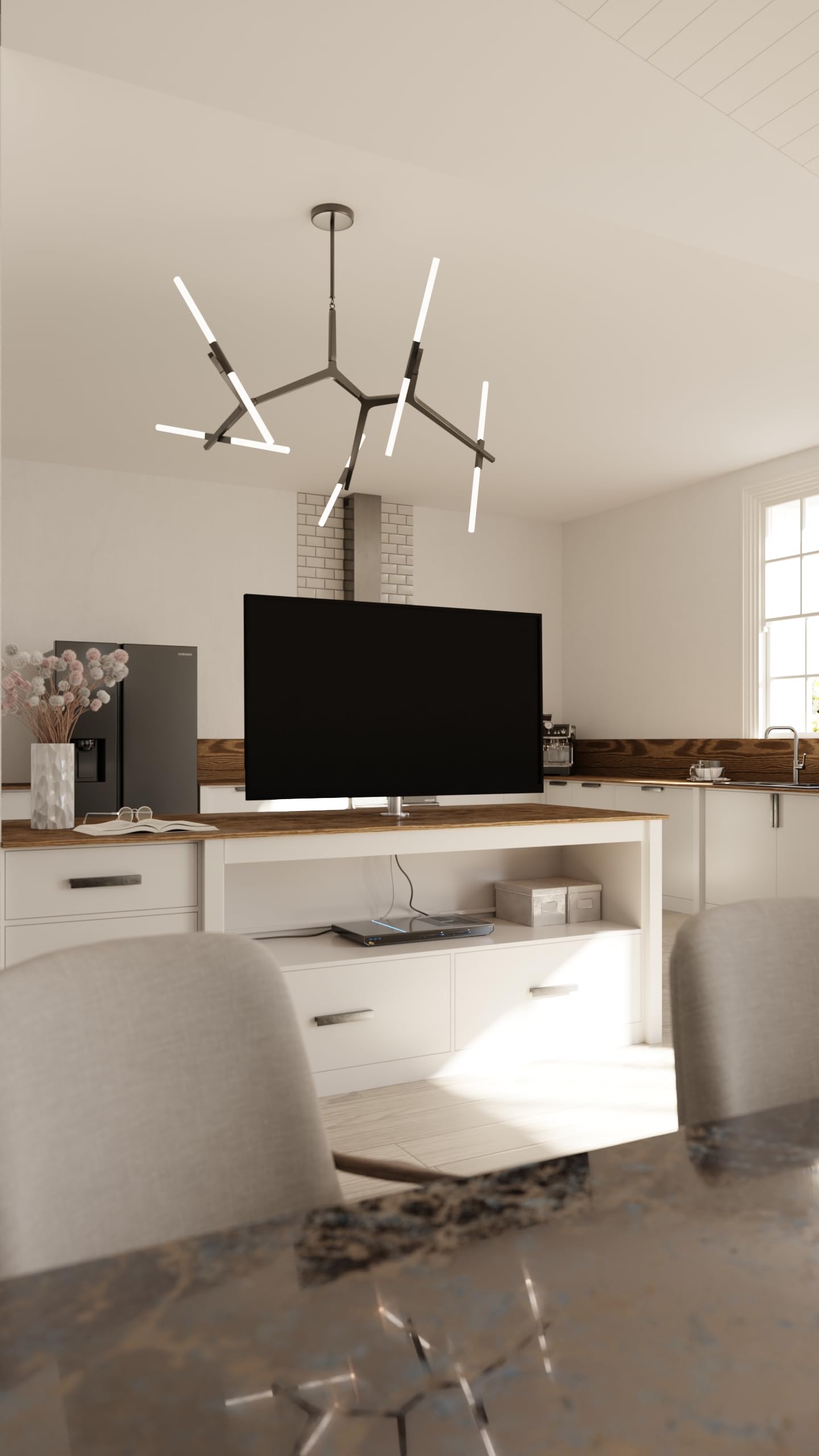SABAJ M&D Supporto TV Girevole 360 Gradi Mobile Armadio Parete Staffa | Schermi piatti o curvi da 40 a 110 pollici, fino a 70 kg, VESA 100x100 a 600x400, piatto rotante in acciaio