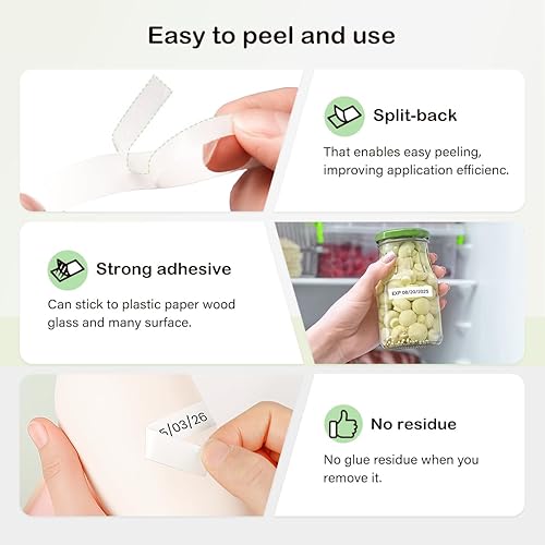 Miniatura 6 de TZE231 - Cinta para etiquetadora compatible con Brother P Touch TZe-231 0.472 in 0.47 pulgadas, cinta blanca laminada TZ de 12 pulgada para PT-D210