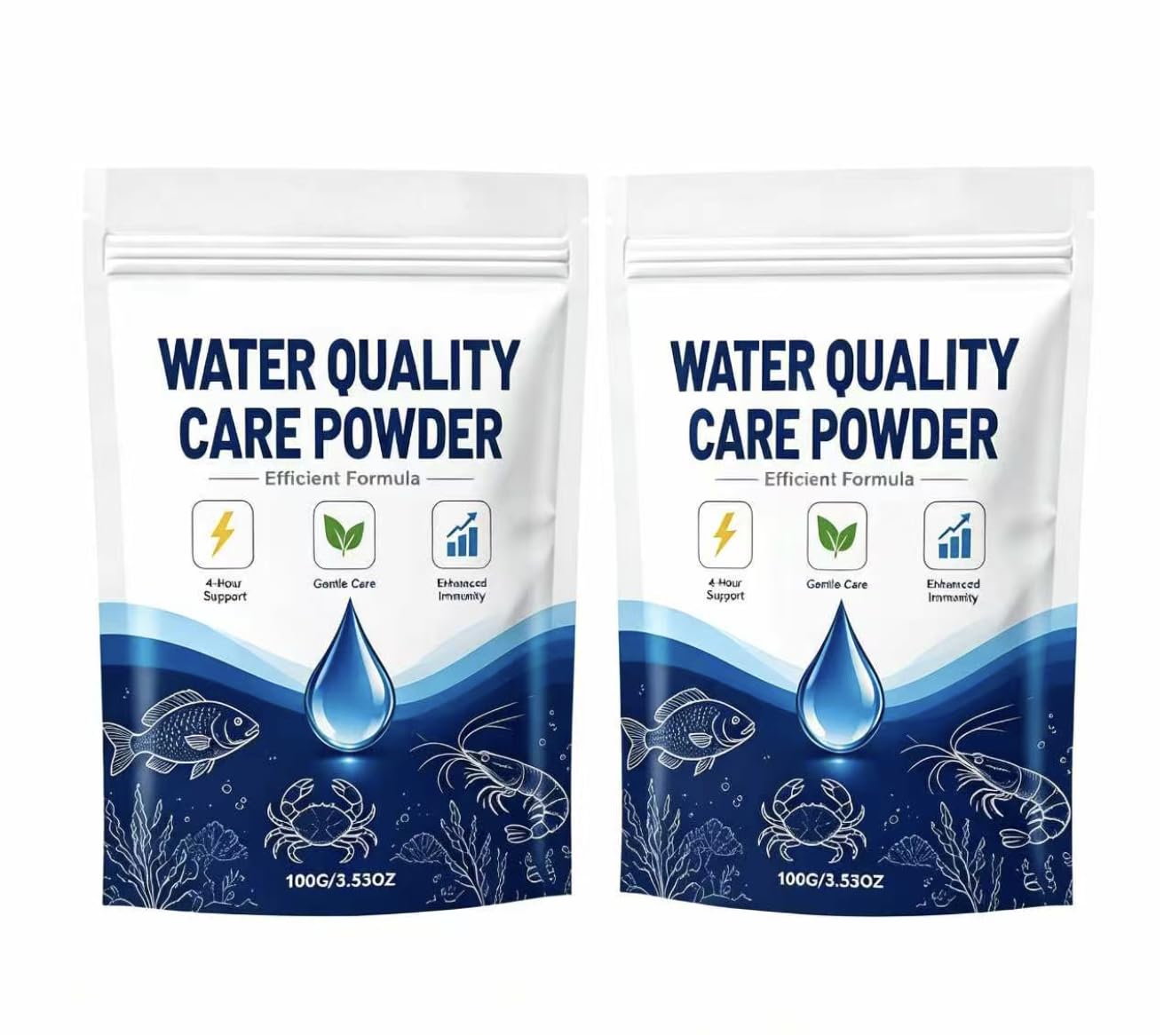 Aqua-Guardian Pro Formula Poudre pour l'entretien de l'eau des aquariums et bassins, agent de traitement de l'eau facile à utiliser, pour une eau claire au quotidien,2PCS