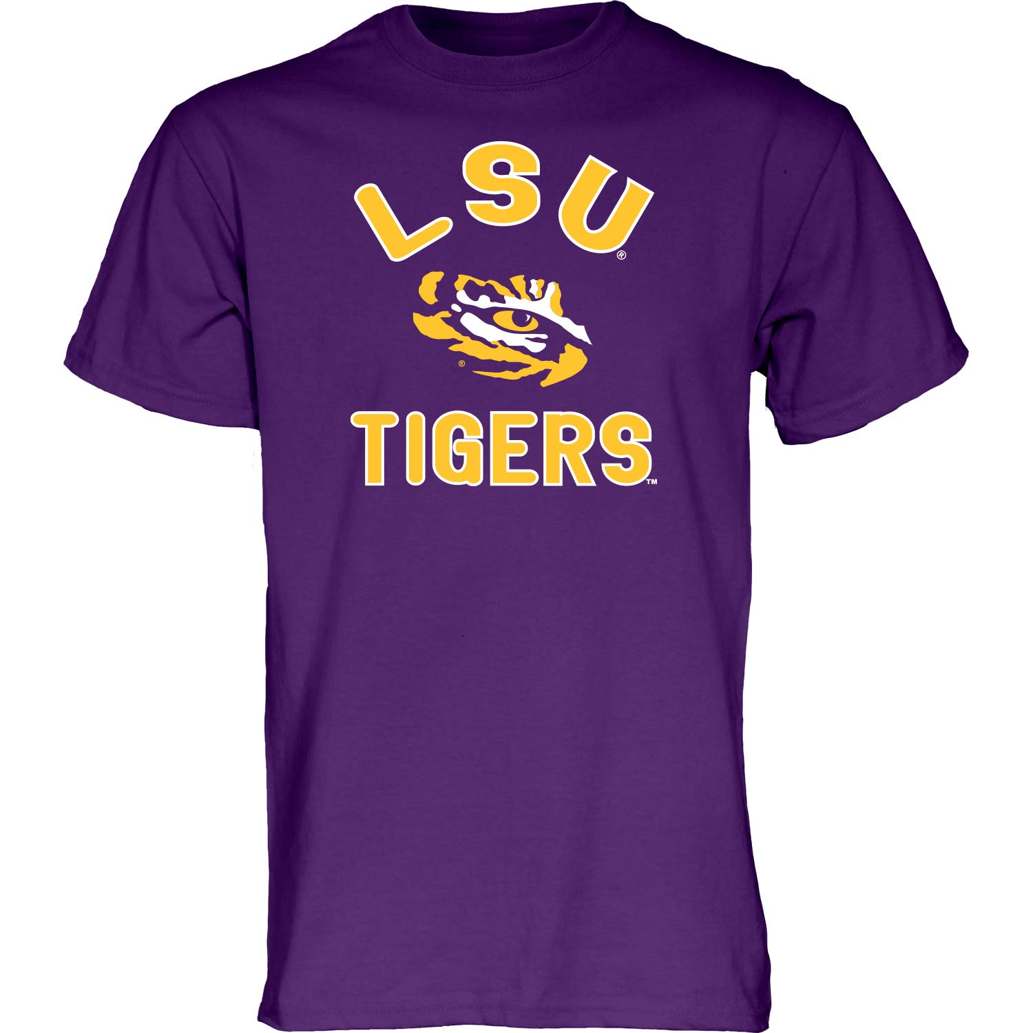 NCAA LSU Tigers Mens T Shirt Line Up Team Color, LSU Tigers Purple, Medium